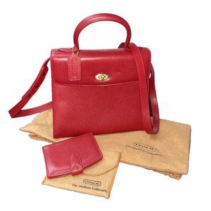 Coach, Red Leather Messenger Bag & Wallet from the Madison Collection